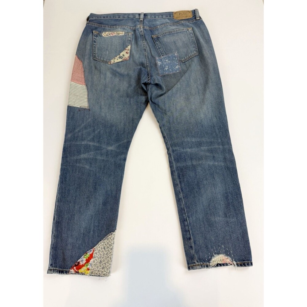 Polo Ralph Lauren The Avery Boyfriend Patchwork Jeans Size 30 - Picture 2 of 12